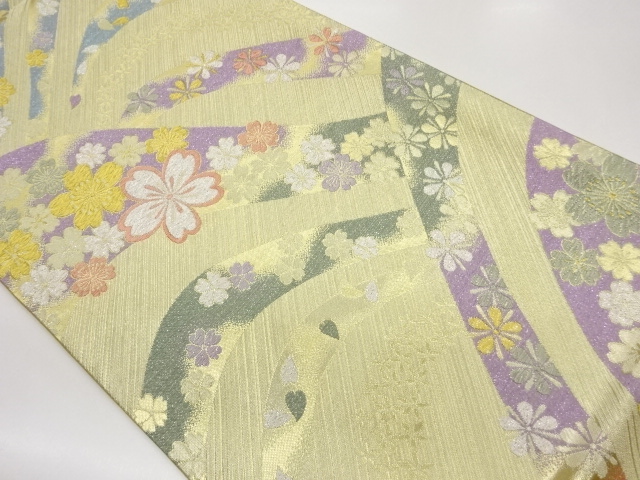 JAPANESE FUKURO OBI / WOVEN SAKURA